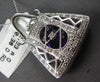 LARGE 2.61CT DIAMOND & AAA AMETHYST 14K WHITE GOLD INTERCHANGEABLE PURSE PENDANT