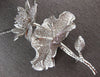 ESTATE EXTRA LARGE 2.36CT DIAMOND 18KT WHITE GOLD 3D CLASSIC FLOWER BROOCH PIN