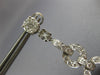 LARGE 2.90CT DIAMOND 18KT WHITE GOLD 3D ROUND & BAGUETTE OVAL HANGING EARRINGS