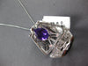 LARGE 2.61CT DIAMOND & AAA AMETHYST 14K WHITE GOLD INTERCHANGEABLE PURSE PENDANT