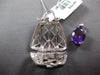 LARGE 2.61CT DIAMOND & AAA AMETHYST 14K WHITE GOLD INTERCHANGEABLE PURSE PENDANT