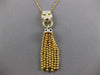 LARGE 1.95CT DIAMOND & AAA EMERALD 14K YELLOW GOLD PANTHER BY THE YARD NECKLACE
