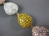 EXTRA LARGE 65.56CT WHITE PINK & CANARY DIAMOND 18KT TRI COLOR GOLD FUN NECKLACE