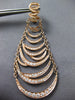 EXTRA LARGE 4.15CT DIAMOND 14K ROSE GOLD CRISS CROSS HAPPY FUN HANGING EARRINGS