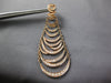 EXTRA LARGE 4.15CT DIAMOND 14K ROSE GOLD CRISS CROSS HAPPY FUN HANGING EARRINGS