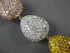 EXTRA LARGE 65.56CT WHITE PINK & CANARY DIAMOND 18KT TRI COLOR GOLD FUN NECKLACE