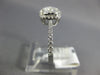 ESTATE WIDE .54CT DIAMOND 18KT WHITE GOLD 3D CLUSTER SQUARE HALO FRIENDSHIP RING