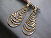 EXTRA LARGE 4.15CT DIAMOND 14K ROSE GOLD CRISS CROSS HAPPY FUN HANGING EARRINGS