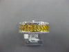 3.70CT DIAMOND & AAA RAINBOW YELLOW SAPPHIRE 14KT WHITE GOLD 3D ANNIVERSARY RING