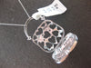 LARGE .41CT DIAMOND & AAA PINK SAPPHIRE 14K WHITE GOLD MULTI HEART PURSE PENDANT