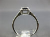 ESTATE WIDE .54CT DIAMOND 18KT WHITE GOLD 3D CLUSTER SQUARE HALO FRIENDSHIP RING