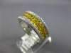 3.70CT DIAMOND & AAA RAINBOW YELLOW SAPPHIRE 14KT WHITE GOLD 3D ANNIVERSARY RING
