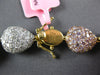 EXTRA LARGE 65.56CT WHITE PINK & CANARY DIAMOND 18KT TRI COLOR GOLD FUN NECKLACE