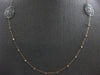 ESTATE .30CT DIAMOND 14K ROSE GOLD FILIGREE FLOWER BY THE YARD FUN LOVE NECKLACE