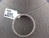 LARGE .99CT DIAMOND 14KT WHITE GOLD CLASSIC CIRCLE OF LIFE LOVE FLOATING PENDANT