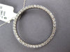 LARGE .99CT DIAMOND 14KT WHITE GOLD CLASSIC CIRCLE OF LIFE LOVE FLOATING PENDANT