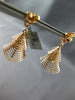 ESTATE LARGE 2.02CT DIAMOND 14KT ROSE GOLD MULTI ROW FUN CONE HANGING EARRINGS