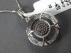 EXTRA LARGE 1.24CT DIAMOND & CRYSTAL 14KT WHITE GOLD ROUND HALO FLOATING PENDANT
