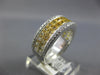 3.70CT DIAMOND & AAA RAINBOW YELLOW SAPPHIRE 14KT WHITE GOLD 3D ANNIVERSARY RING