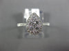 ESTATE .56CT DIAMOND 18KT WHITE GOLD 3D PEAR SHAPE CLUSTER HALO FRIENDSHIP RING