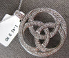 LARGE 1.41CT DIAMOND 14KT WHITE GOLD MULTI CIRCULAR LOVE KNOT FLOATING PENDANT