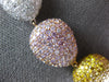 EXTRA LARGE 65.56CT WHITE PINK & CANARY DIAMOND 18KT TRI COLOR GOLD FUN NECKLACE