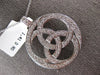 LARGE 1.41CT DIAMOND 14KT WHITE GOLD MULTI CIRCULAR LOVE KNOT FLOATING PENDANT