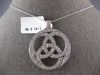 LARGE 1.41CT DIAMOND 14KT WHITE GOLD MULTI CIRCULAR LOVE KNOT FLOATING PENDANT
