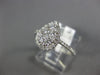 ESTATE .56CT DIAMOND 18KT WHITE GOLD 3D PEAR SHAPE CLUSTER HALO FRIENDSHIP RING