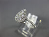 ESTATE .56CT DIAMOND 18KT WHITE GOLD 3D PEAR SHAPE CLUSTER HALO FRIENDSHIP RING