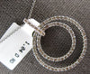 ESTATE 1.04CT DIAMOND 14KT WHITE GOLD DOUBLE CIRCLE OF LIFE FUN FLOATING PENDANT