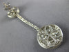 EXTRA LARGE 4.3CT DIAMOND 18K WHITE GOLD ROUND & BAGUETTE ROUND HANGING EARRINGS
