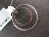 ESTATE 1.04CT DIAMOND 14KT WHITE GOLD DOUBLE CIRCLE OF LIFE FUN FLOATING PENDANT
