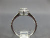 ESTATE .56CT DIAMOND 18KT WHITE GOLD 3D PEAR SHAPE CLUSTER HALO FRIENDSHIP RING