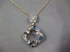 4.75CT DIAMOND AAA BLUE TOPAZ & LONDON BLUE TOPAZ 14KT ROSE GOLD LARIAT NECKLACE