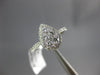 ESTATE .56CT DIAMOND 18KT WHITE GOLD 3D PEAR SHAPE CLUSTER HALO FRIENDSHIP RING
