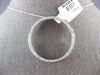 ESTATE LARGE .91CT DIAMOND 14KT WHITE GOLD 3D CIRCLE OF LIFE FLOATING PENDANT