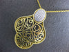 ESTATE 2.93CT DIAMOND & AAA MULTI GEM 14KT YELLOW GOLD 3D FLOWER FUN NECKLACE