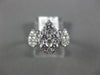 ESTATE LARGE .78CT DIAMOND 18KT WHITE GOLD 3D PEAR SHAPE 3 STONE ENGAGEMENT RING