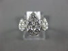 ESTATE LARGE .78CT DIAMOND 18KT WHITE GOLD 3D PEAR SHAPE 3 STONE ENGAGEMENT RING