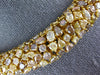 EXTRA LARGE 53.29CT MULTI COLOR DIAMOND 18KT YELLOW GOLD 3D MULTI SHAPE NECKLACE