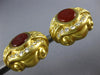 ESTATE LARGE 2.0CT DIAMOND & CARNELIAN 18KT YELLOW GOLD ROMAN SOLDIER EARRINGS