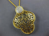 ESTATE 2.93CT DIAMOND & AAA MULTI GEM 14KT YELLOW GOLD 3D FLOWER FUN NECKLACE