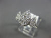 ESTATE LARGE .78CT DIAMOND 18KT WHITE GOLD 3D PEAR SHAPE 3 STONE ENGAGEMENT RING