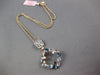 4.75CT DIAMOND AAA BLUE TOPAZ & LONDON BLUE TOPAZ 14KT ROSE GOLD LARIAT NECKLACE