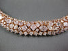 GIA EXTRA LARGE 40.18CT PINK DIAMOND 18KT ROSE GOLD 3D CLUSTER TENNIS NECKLACE