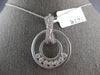 LARGE .62CT DIAMOND 14KT WHITE GOLD 3D CIRCULAR ETOILE X LOVE FLOATING PENDANT