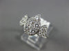 ESTATE LARGE .78CT DIAMOND 18KT WHITE GOLD 3D PEAR SHAPE 3 STONE ENGAGEMENT RING