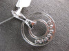 LARGE .62CT DIAMOND 14KT WHITE GOLD 3D CIRCULAR ETOILE X LOVE FLOATING PENDANT