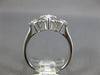 ESTATE LARGE .78CT DIAMOND 18KT WHITE GOLD 3D PEAR SHAPE 3 STONE ENGAGEMENT RING
